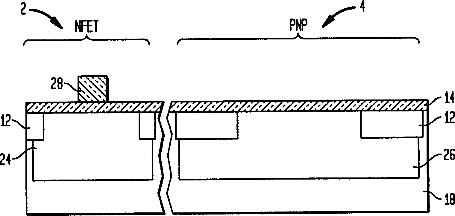 Vertical pnp transistor and method of making same