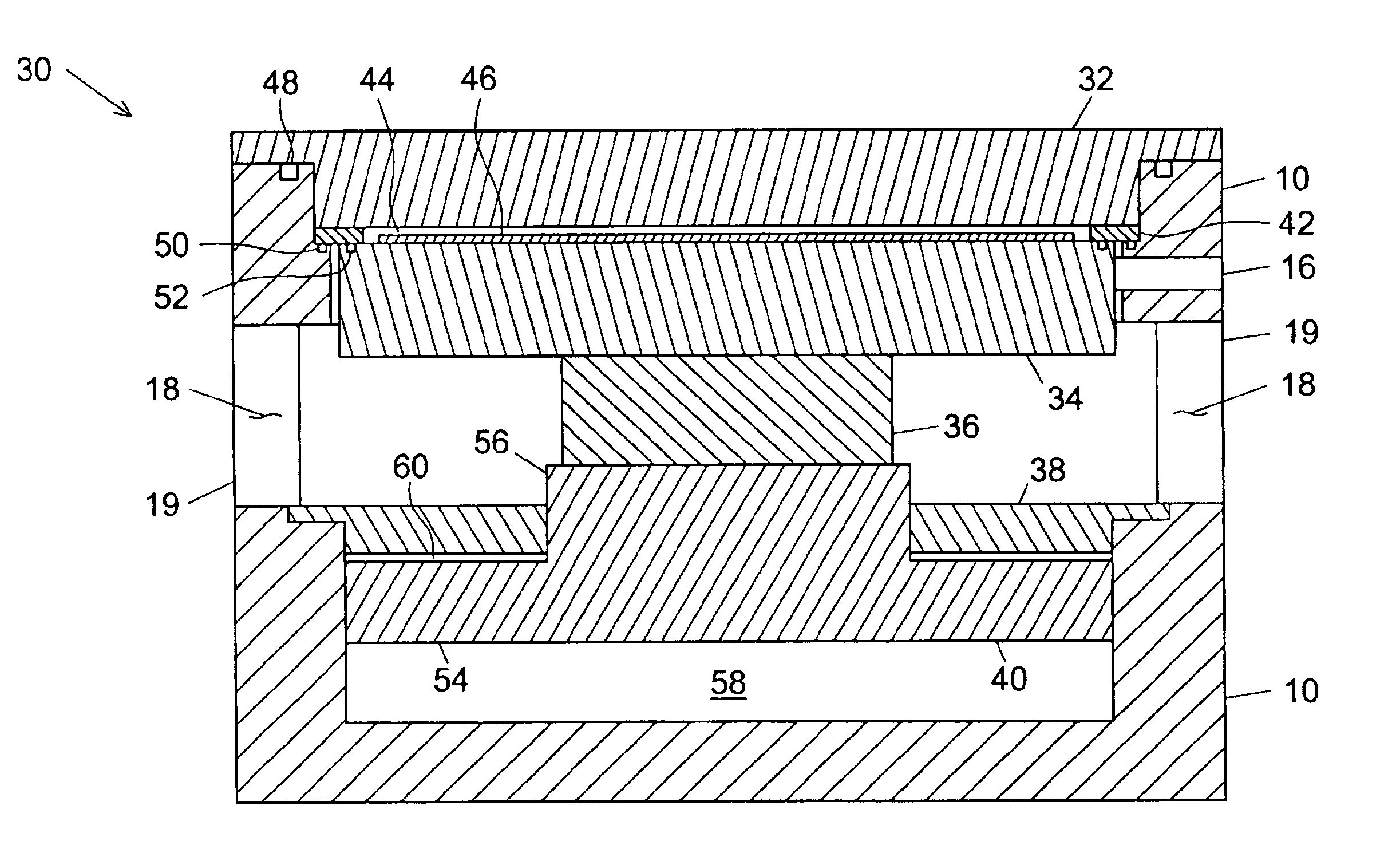 High pressure processing chamber for semiconductor substrate