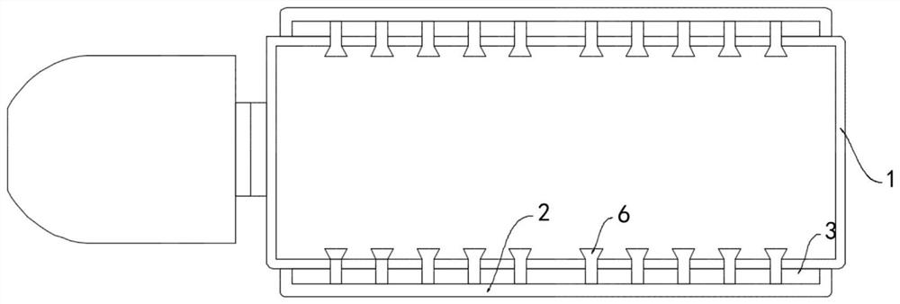 Anti-throwing-leakage gravel transport vehicle for civil construction