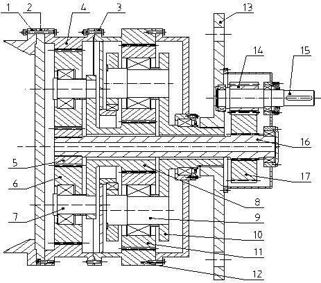 Transmission gear of tube mill