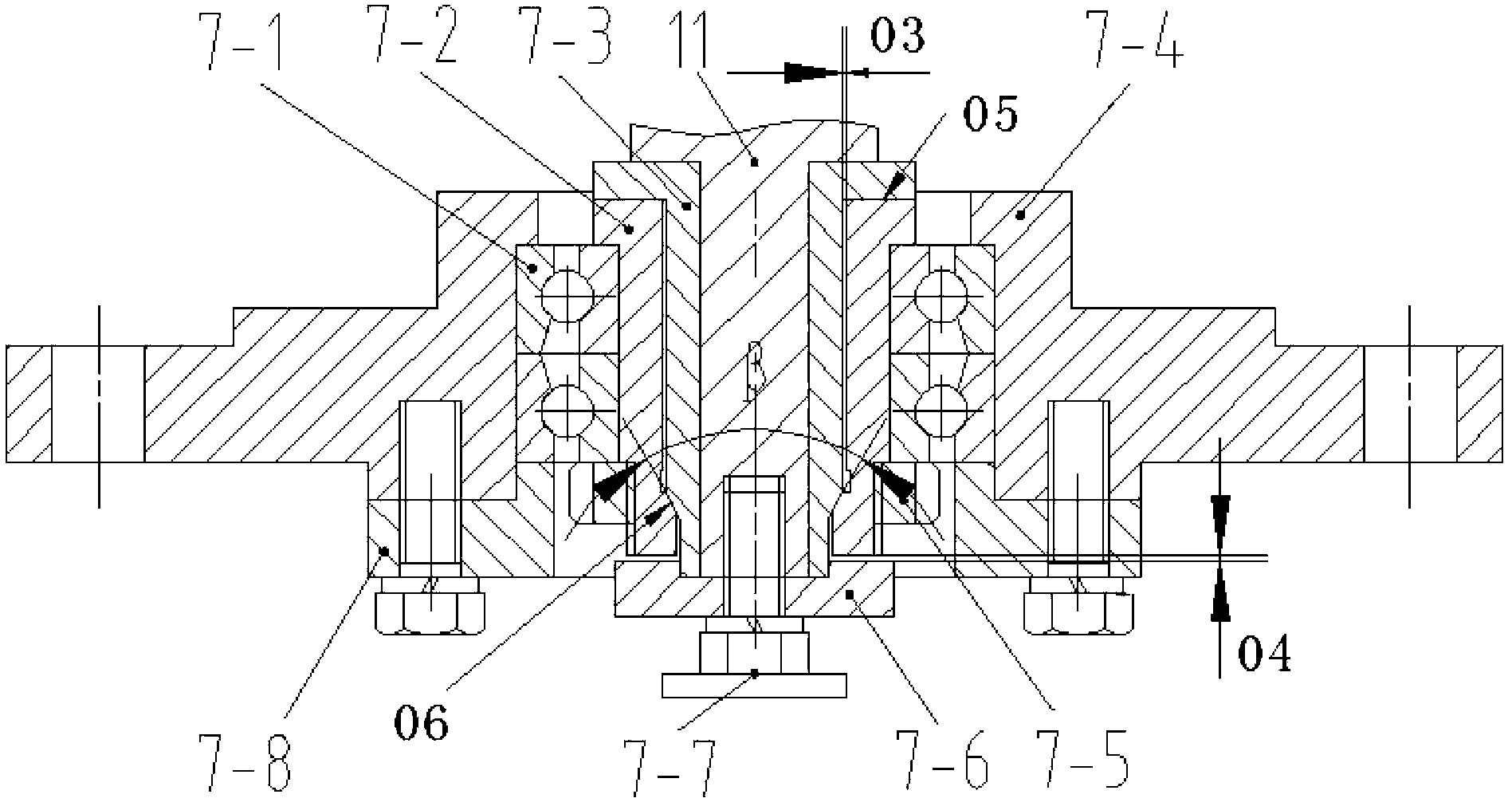 Auxiliary support for vertical magnetic suspension flywheel rotor