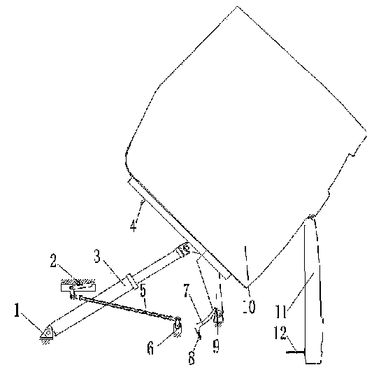 Automatic garbage tipper for electric sweeping vehicle