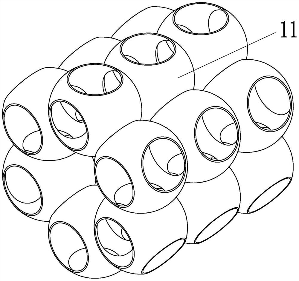 Metamaterial energy absorption structure based on Boolean operation