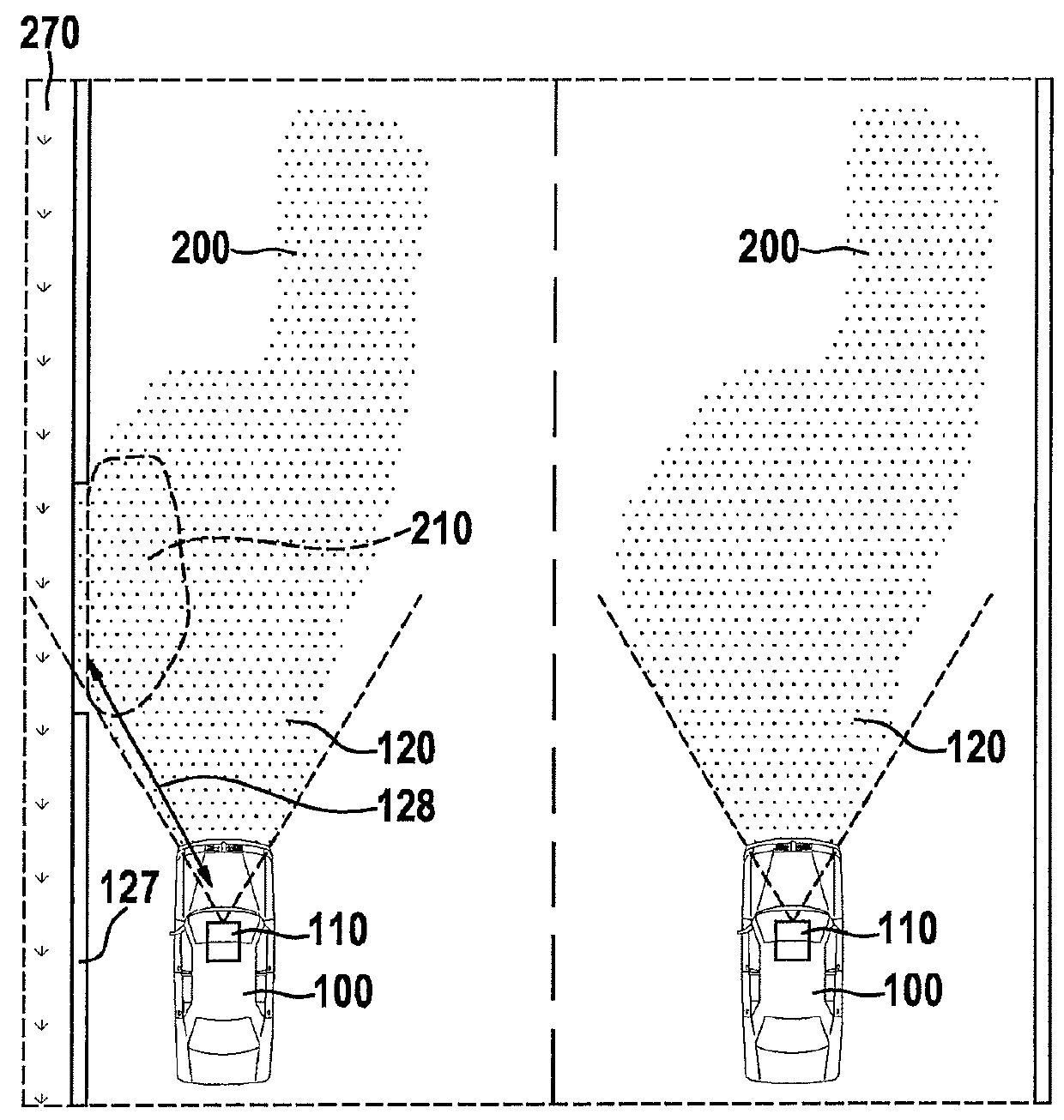 Method and device for ascertaining a position of an object in the surroundings of a vehicle