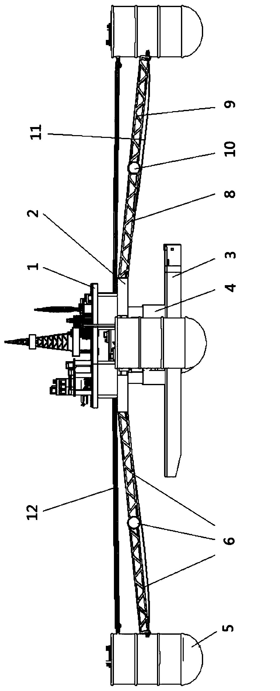 Semi-submersible oil storage platform system for well drilling