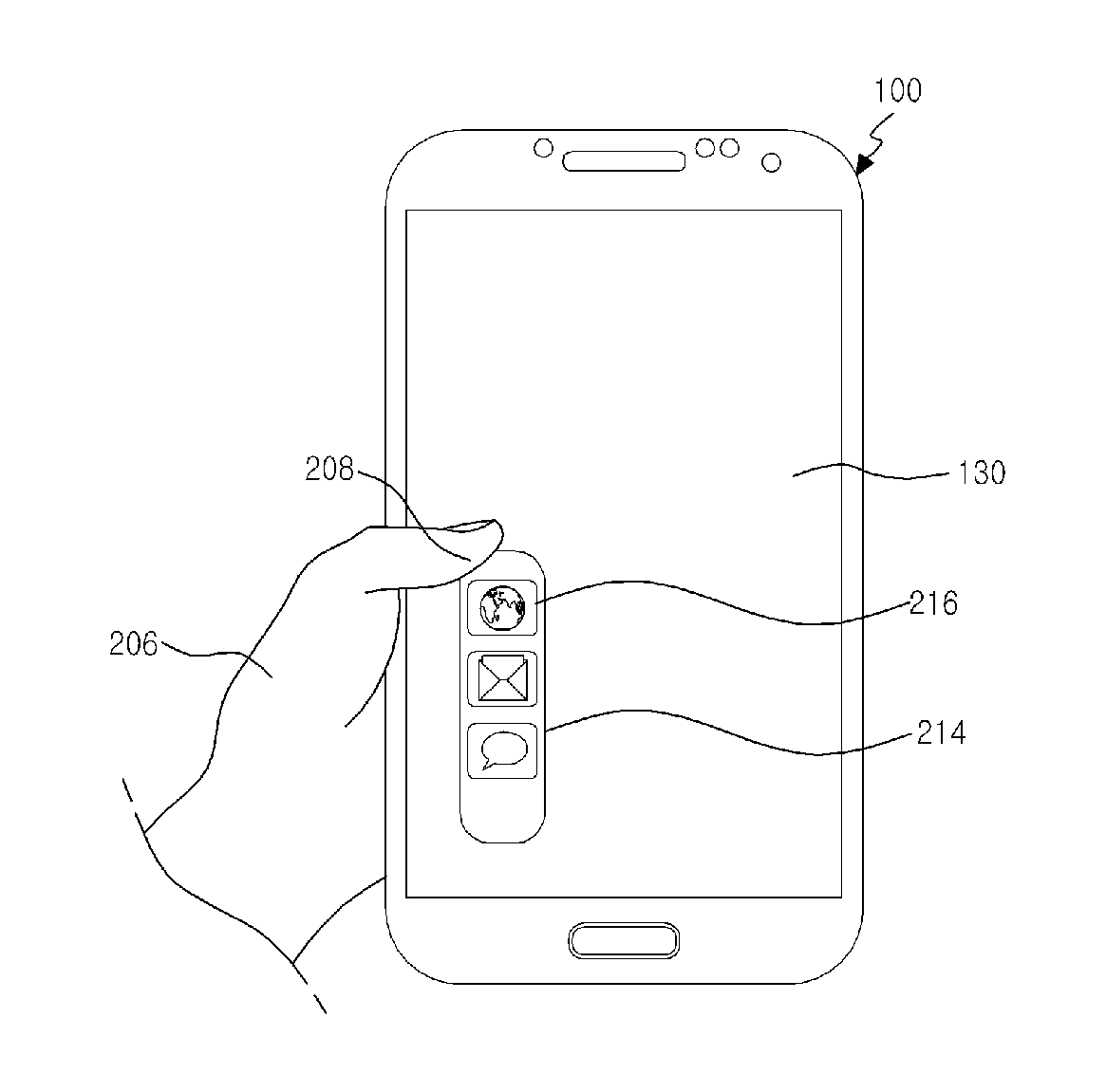 Menu control method and menu control device including touch input device performing the same