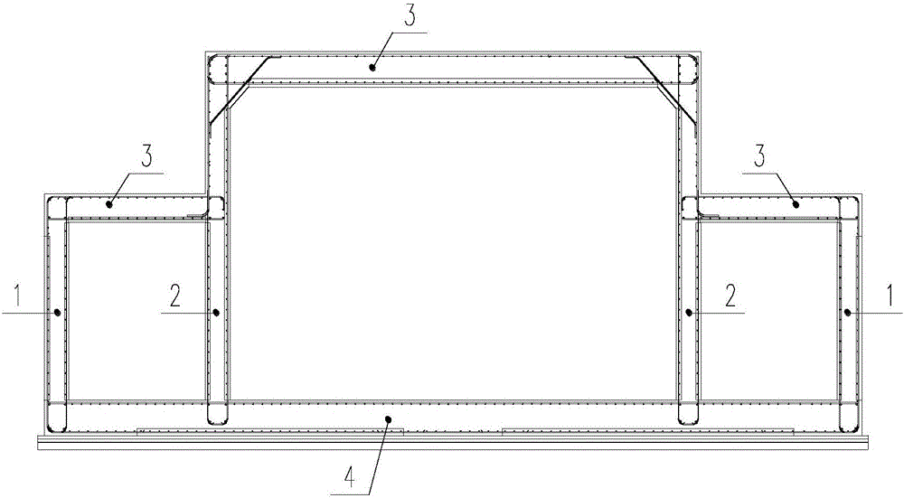 High and low bin assembling integrated utility tunnel or draining canal