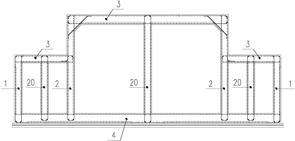 High and low bin assembling integrated utility tunnel or draining canal