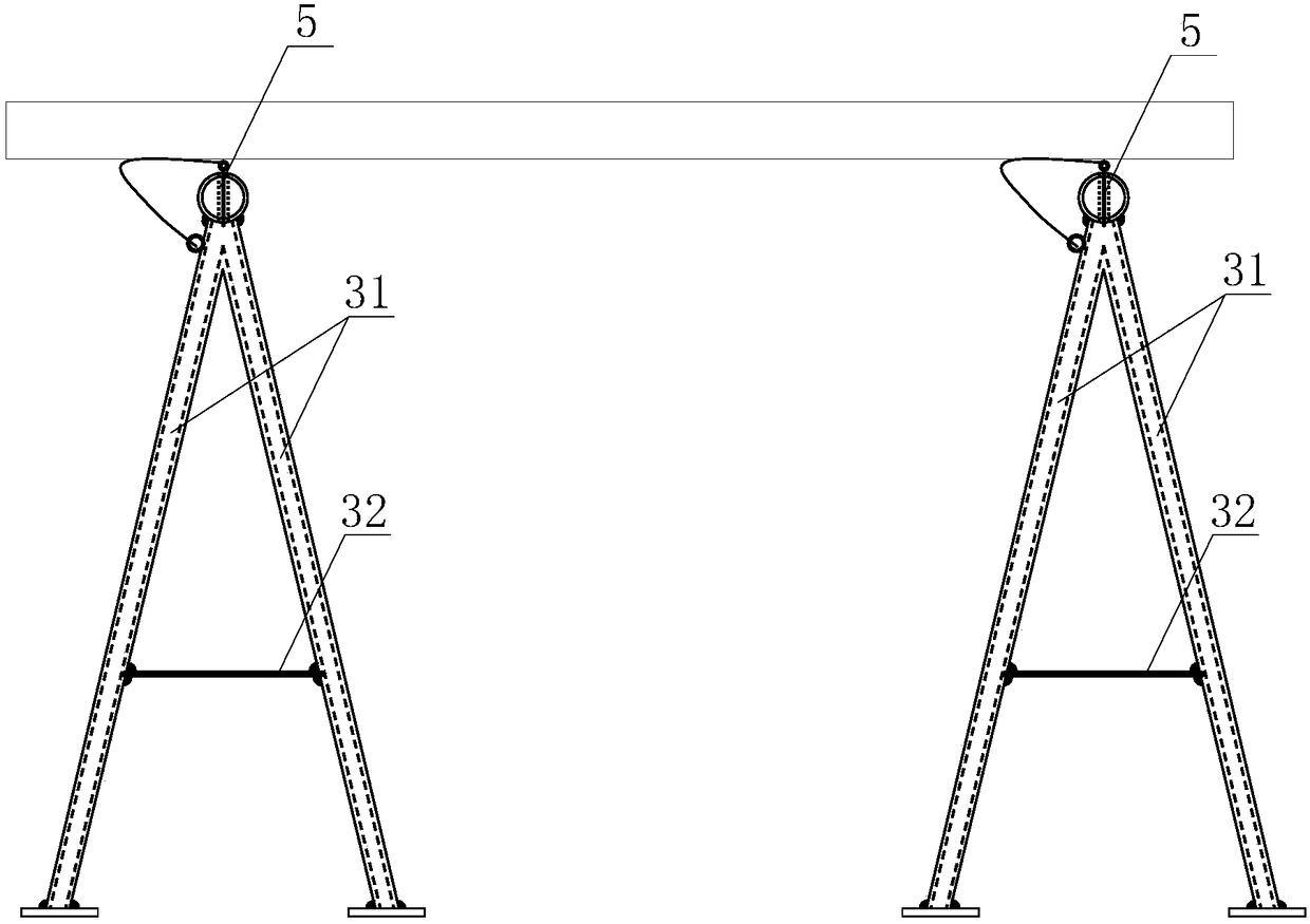 Interior wall scaffold for masonry and using method thereof