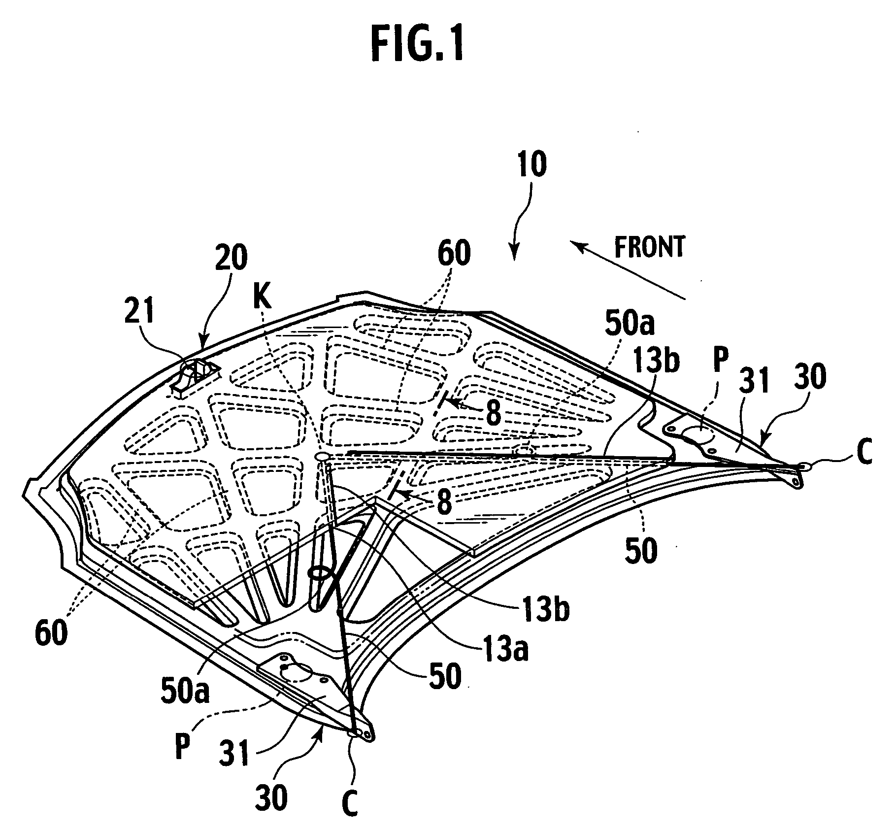 Flip-up type hood for vehicle