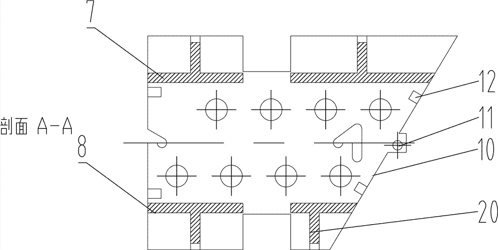 A large h-beam drilling die