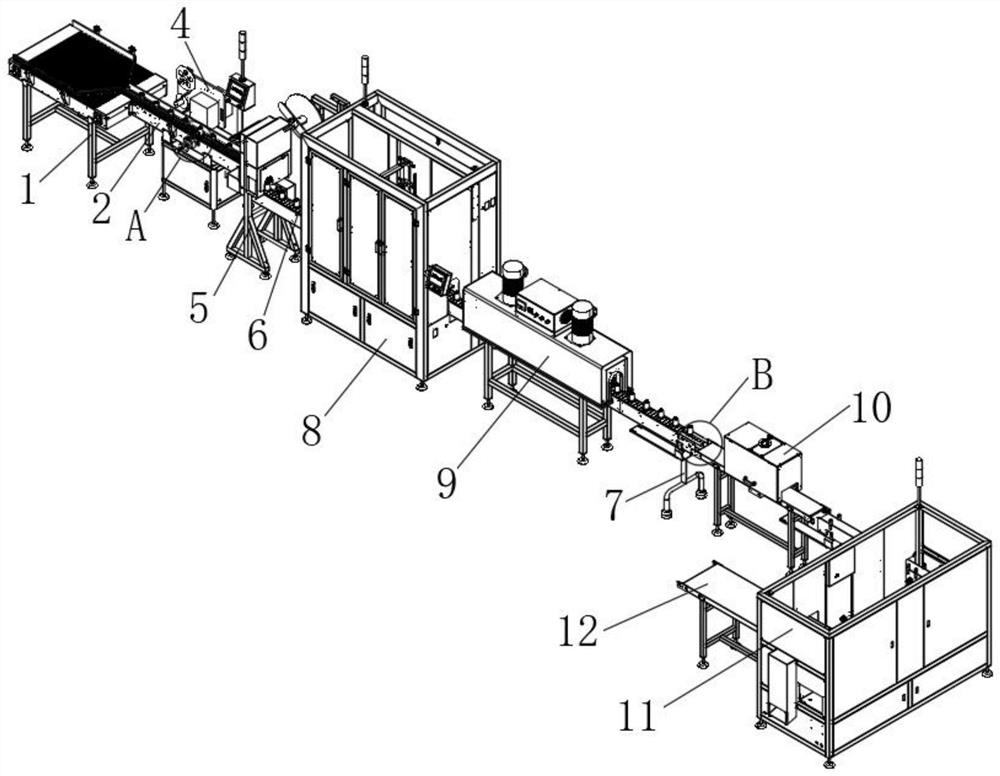 Sewing thread packaging assembly line