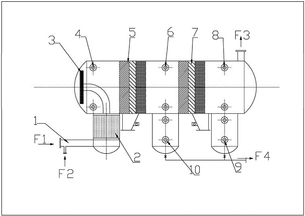 Complete equipment for further separating methanol and water from C4