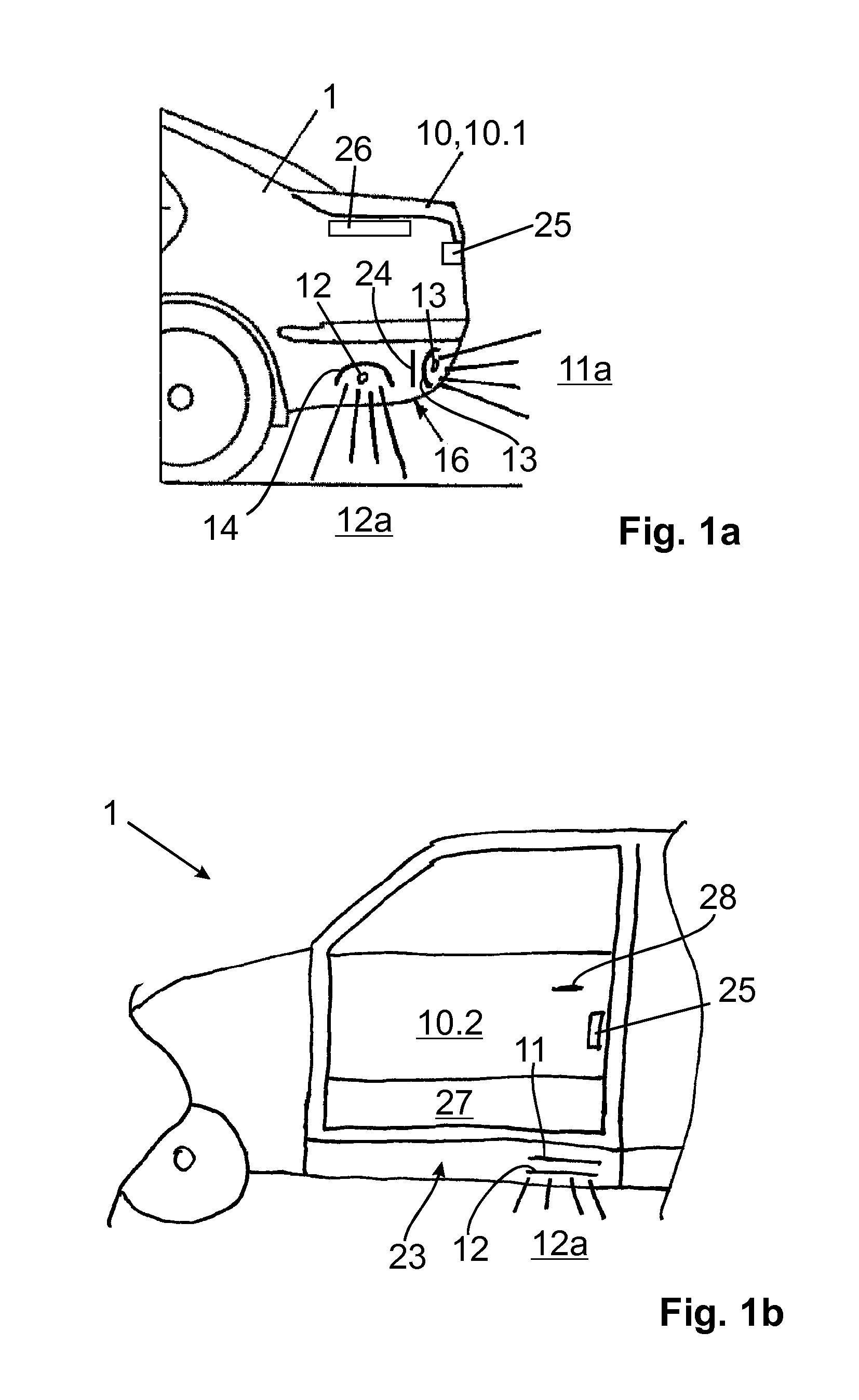 Device for actuating a moving part of a vehicle without contact