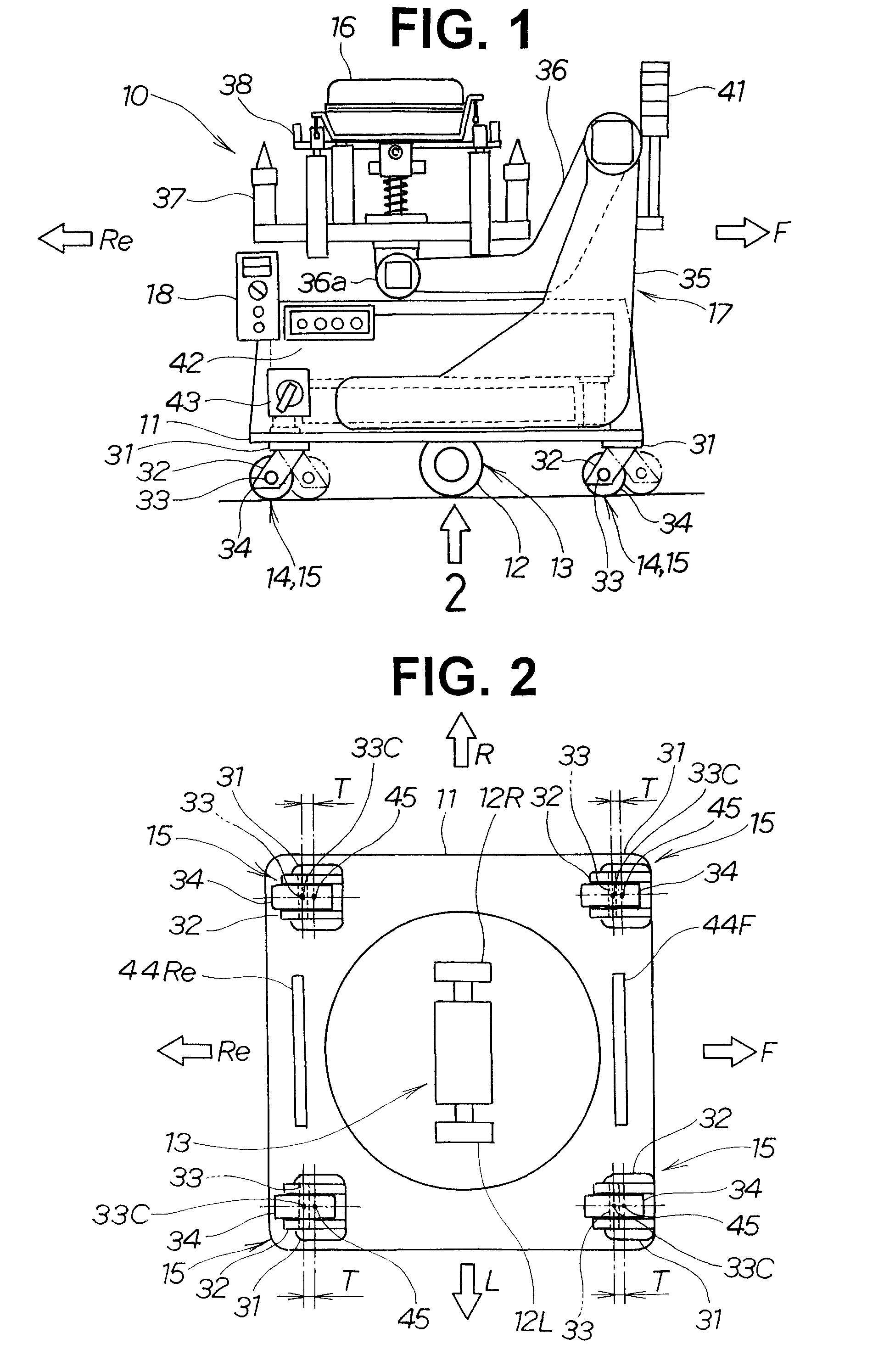 Travel control method for self-propelled carriage