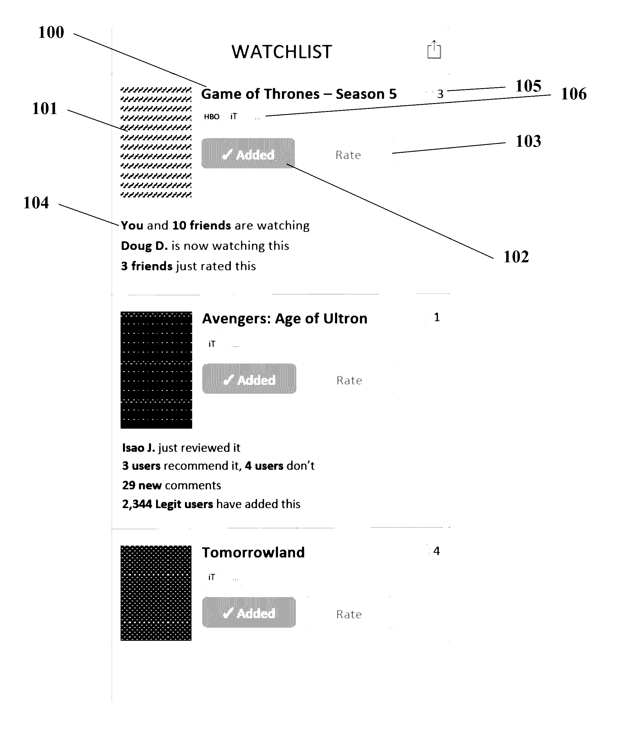 Systems, media, and methods for providing an algorithmically sorted watchlist or wishlist