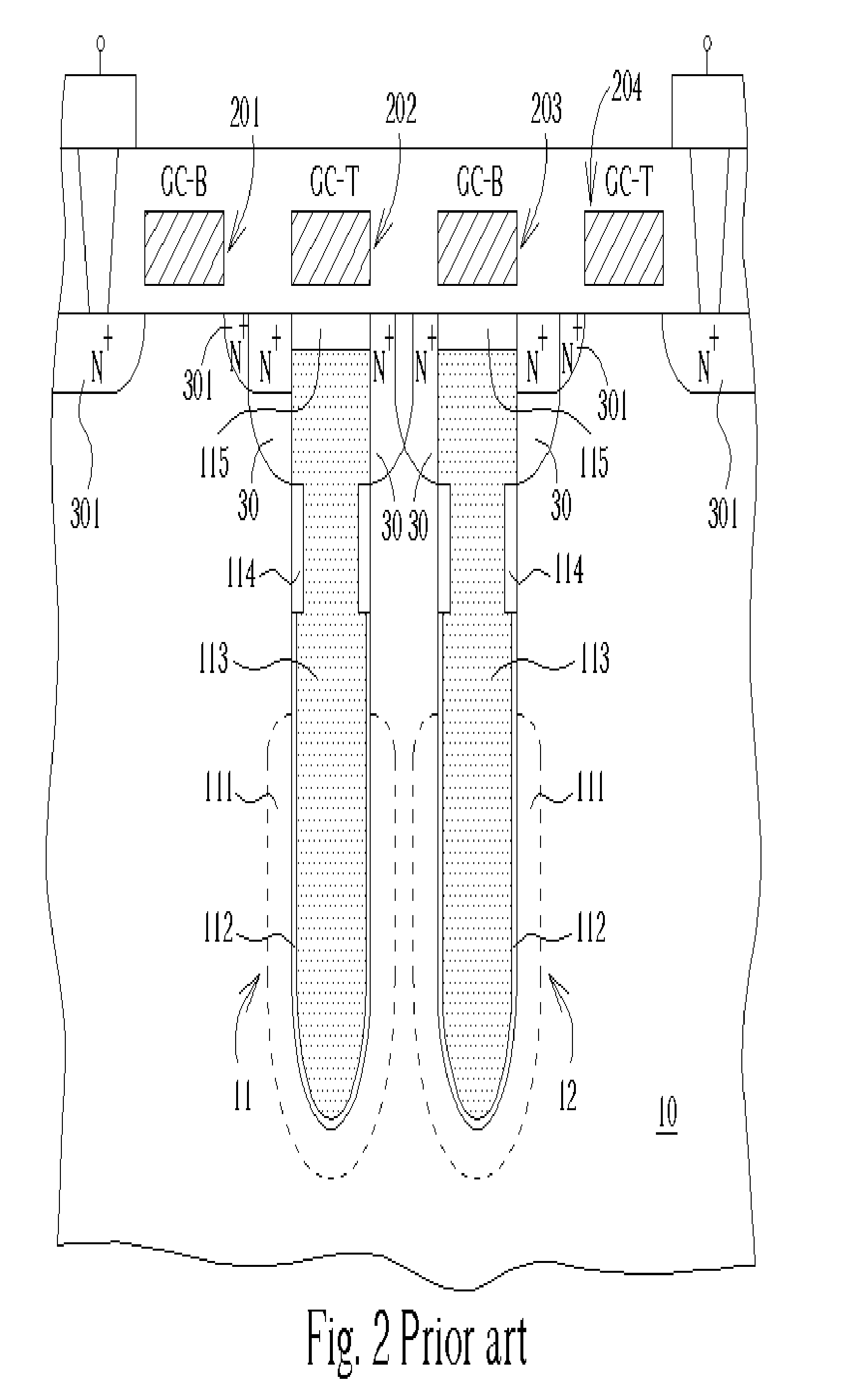 Wafer acceptance testing method and structure of a test key used in the method