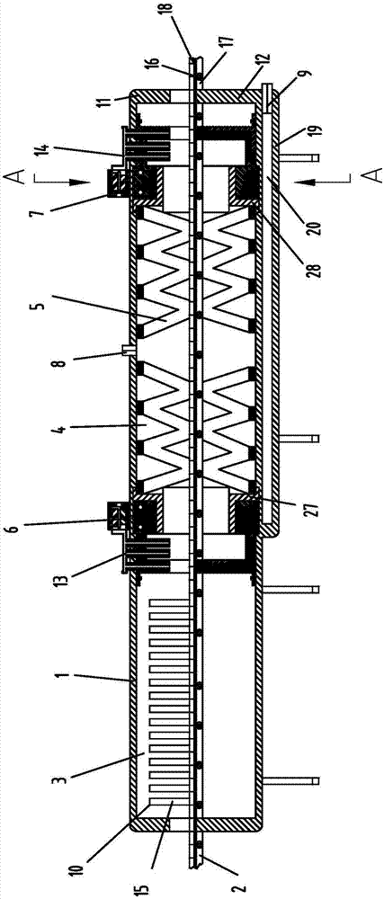 Built-in pneumatic double-helix flow-guiding automatic fastener rinsing tank