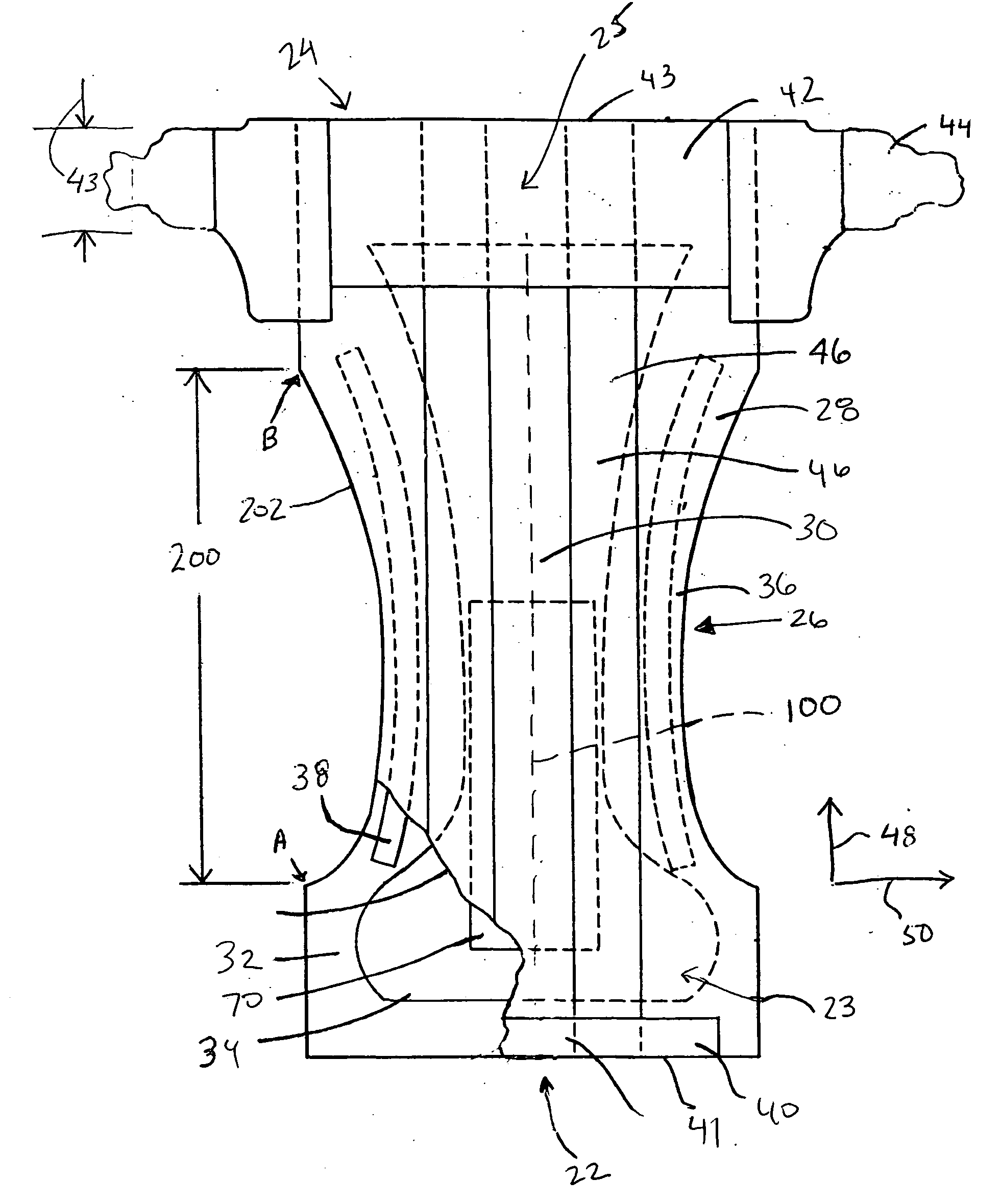 Flexible absorbent article