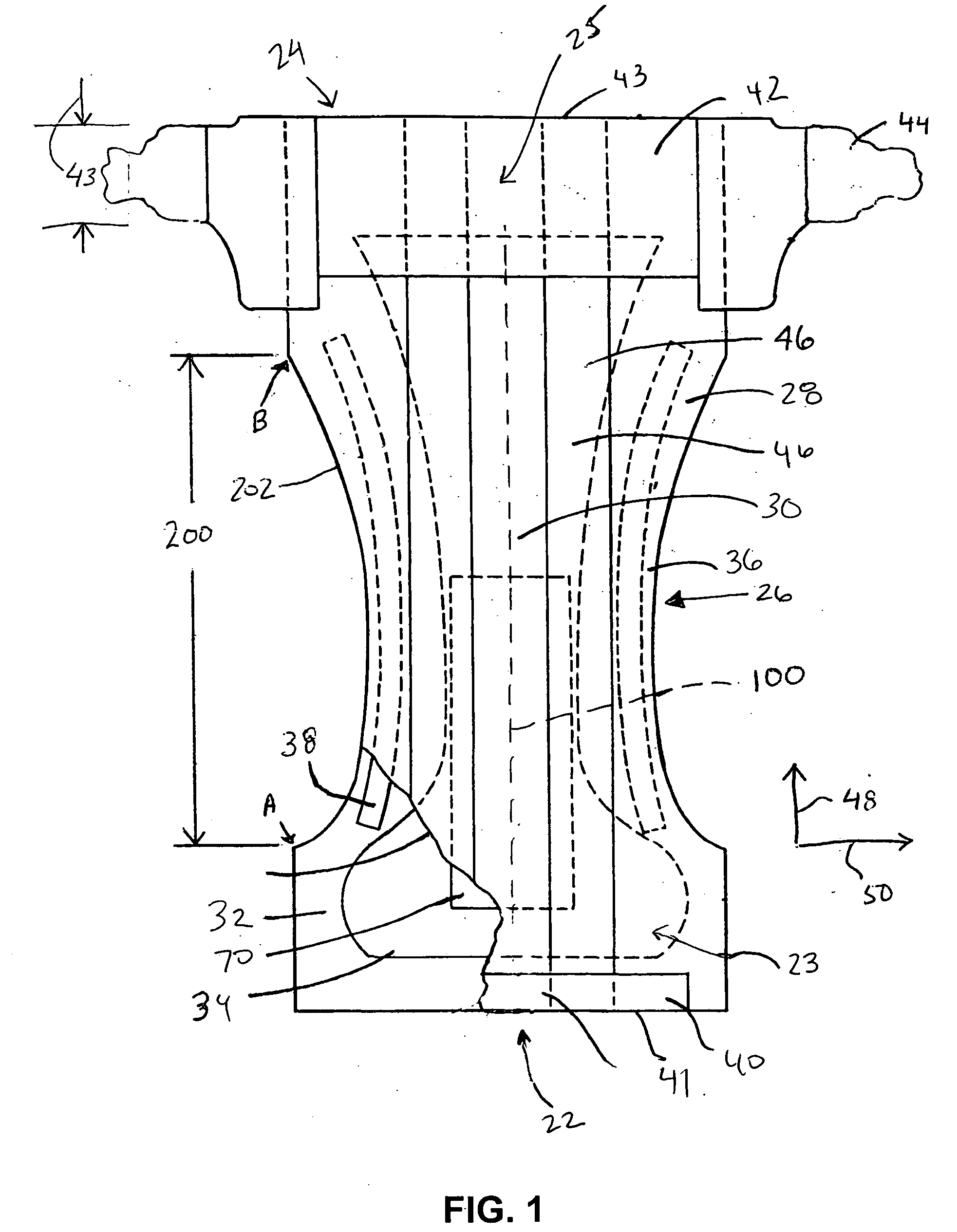 Flexible absorbent article