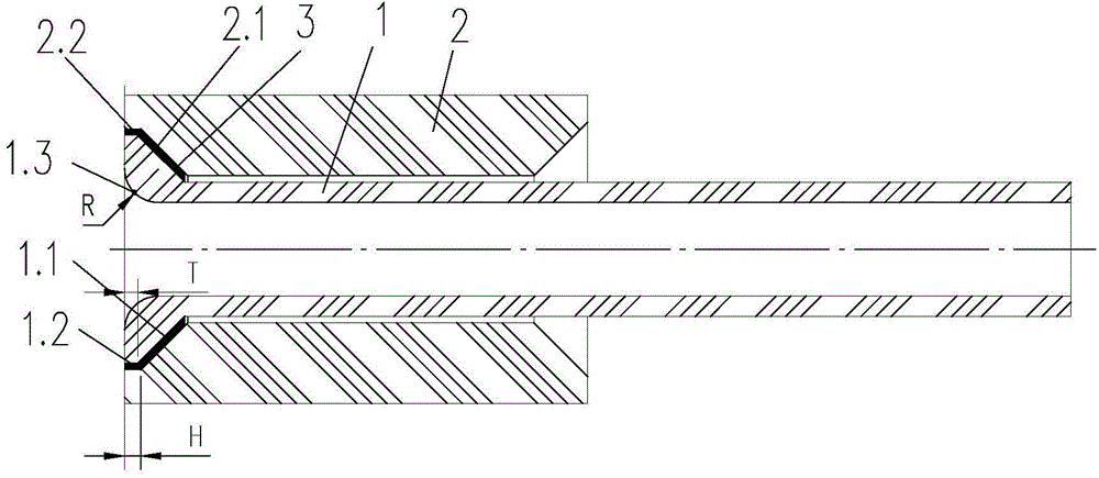 Combined inserting protective sleeve of waste heat boiler