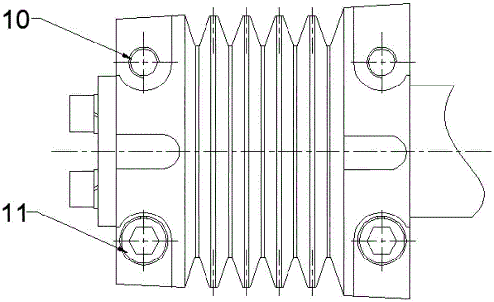 Split combined belt pulley