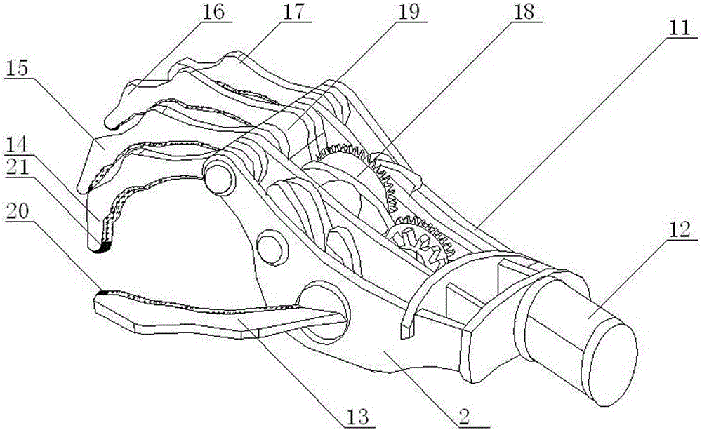 Simulated hand picking device