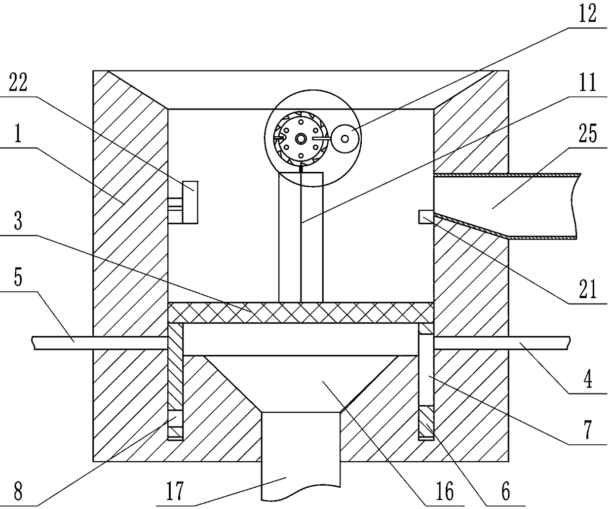 Rainwater collection and sewage interception and discarding device