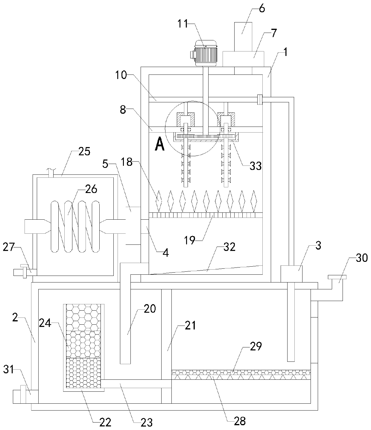 Dust removal device for trash combustion