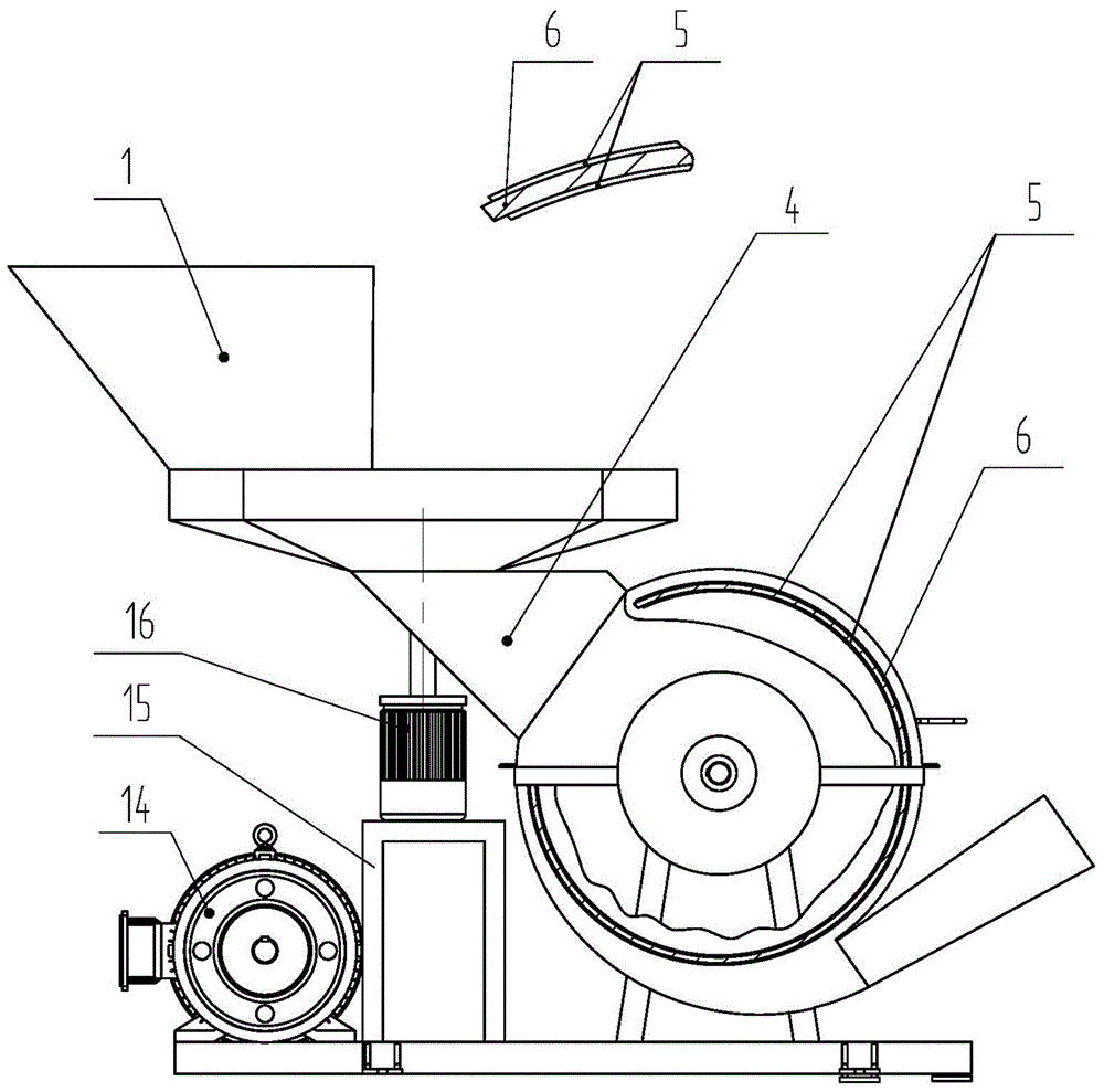 Upcut hammer mill