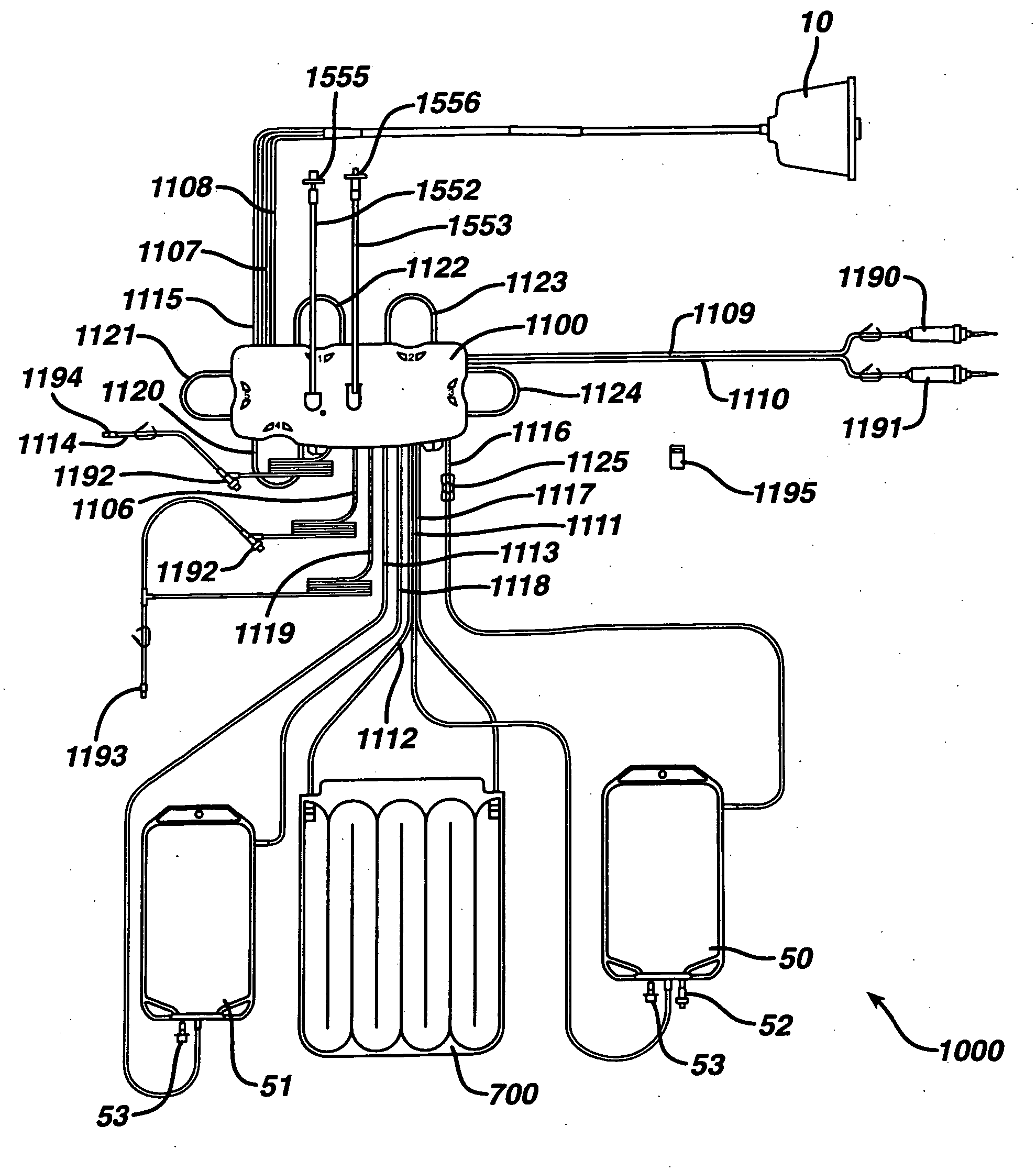 Control system for driving fluids through an extracorporeal blood circuit