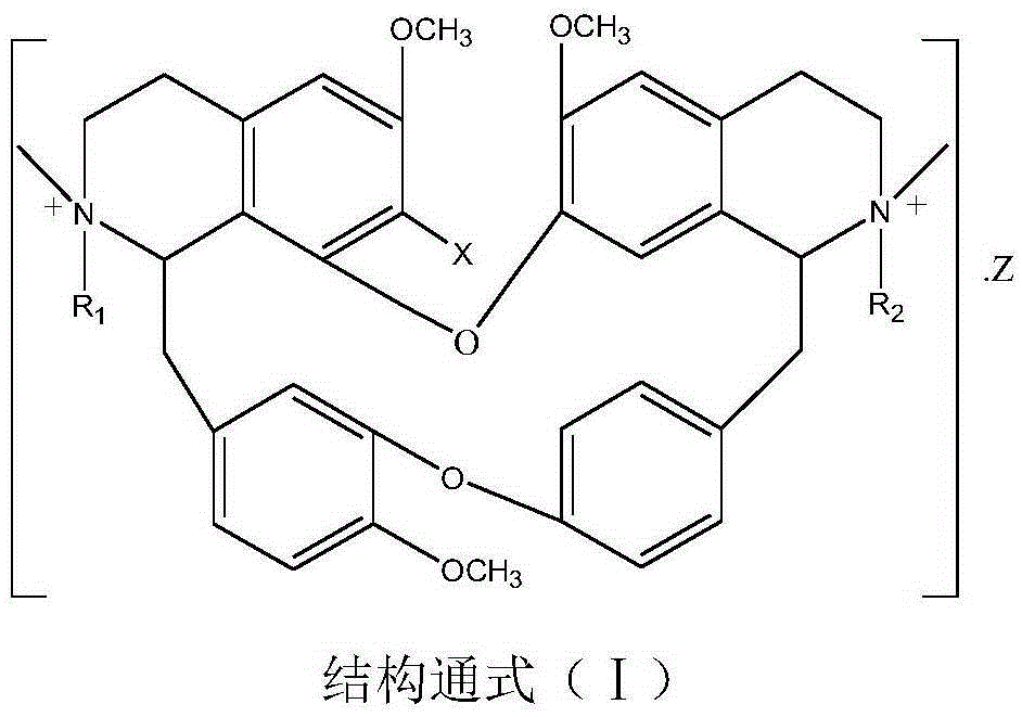 Bisbenzylisoquinoline betaine and its preparation method and application in the preparation of antitumor drugs