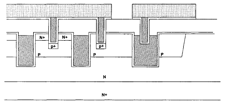 Trench metal-oxide-semiconductor field effect transistor (MOSFET) with shallow trench structure and manufacturing method thereof