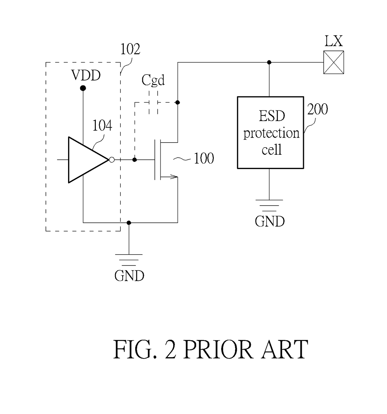 ESD protection control circuit and system