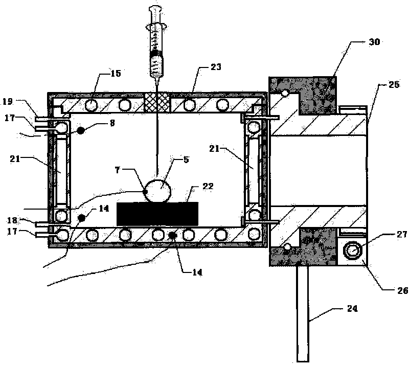 Method for synchronously measuring temperature and roll angle of droplet by controlling temperature and humidity