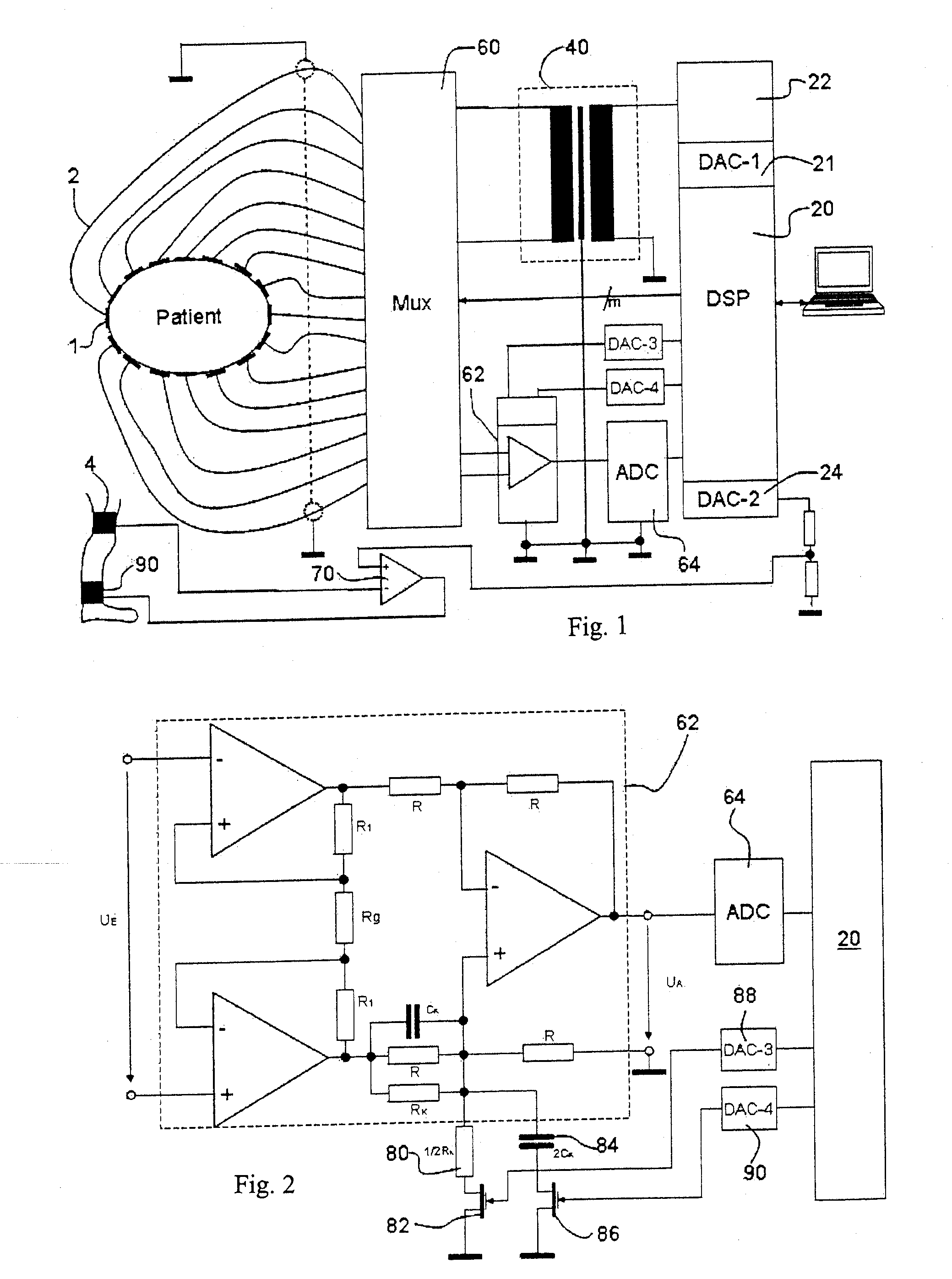 Electroimpedance tomograph with common-mode signal suppression