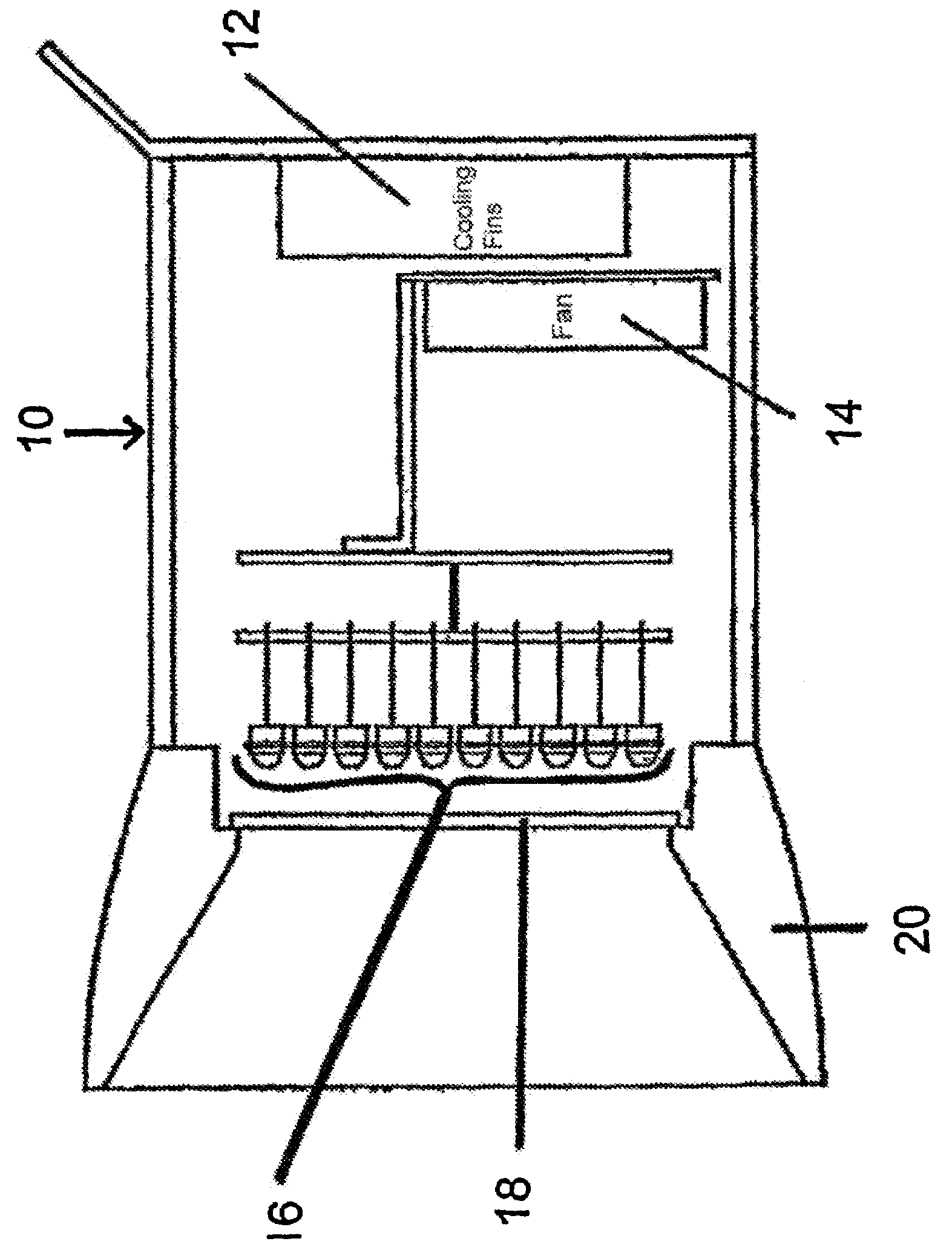 Hand lamp, especially for magnetic crack detection