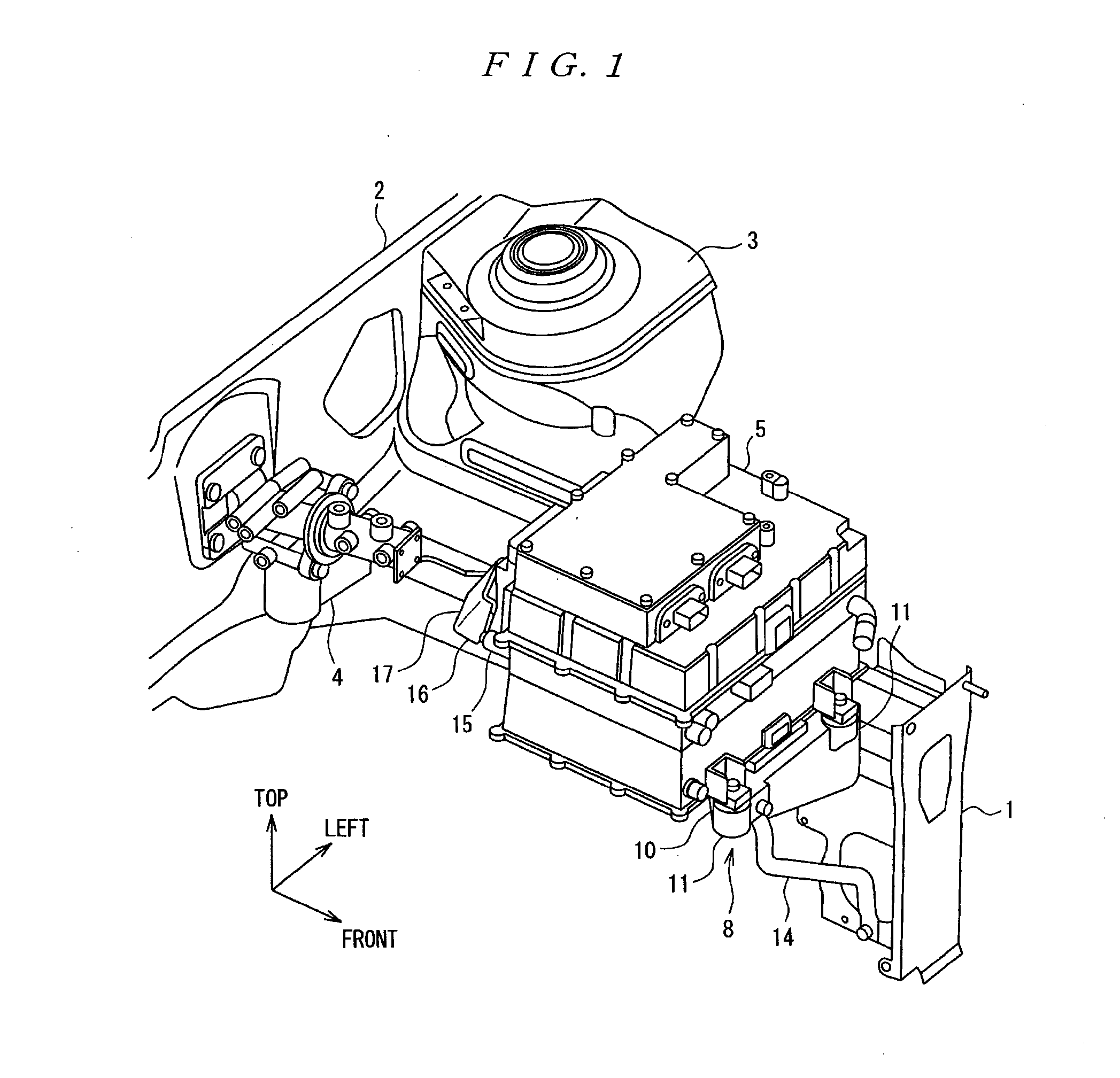 Inverter mounting structure for vehicle