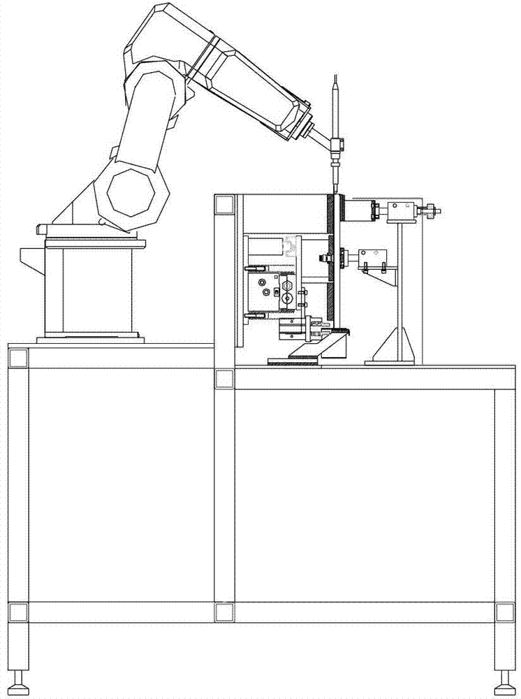 Capacitor core automatic welding device