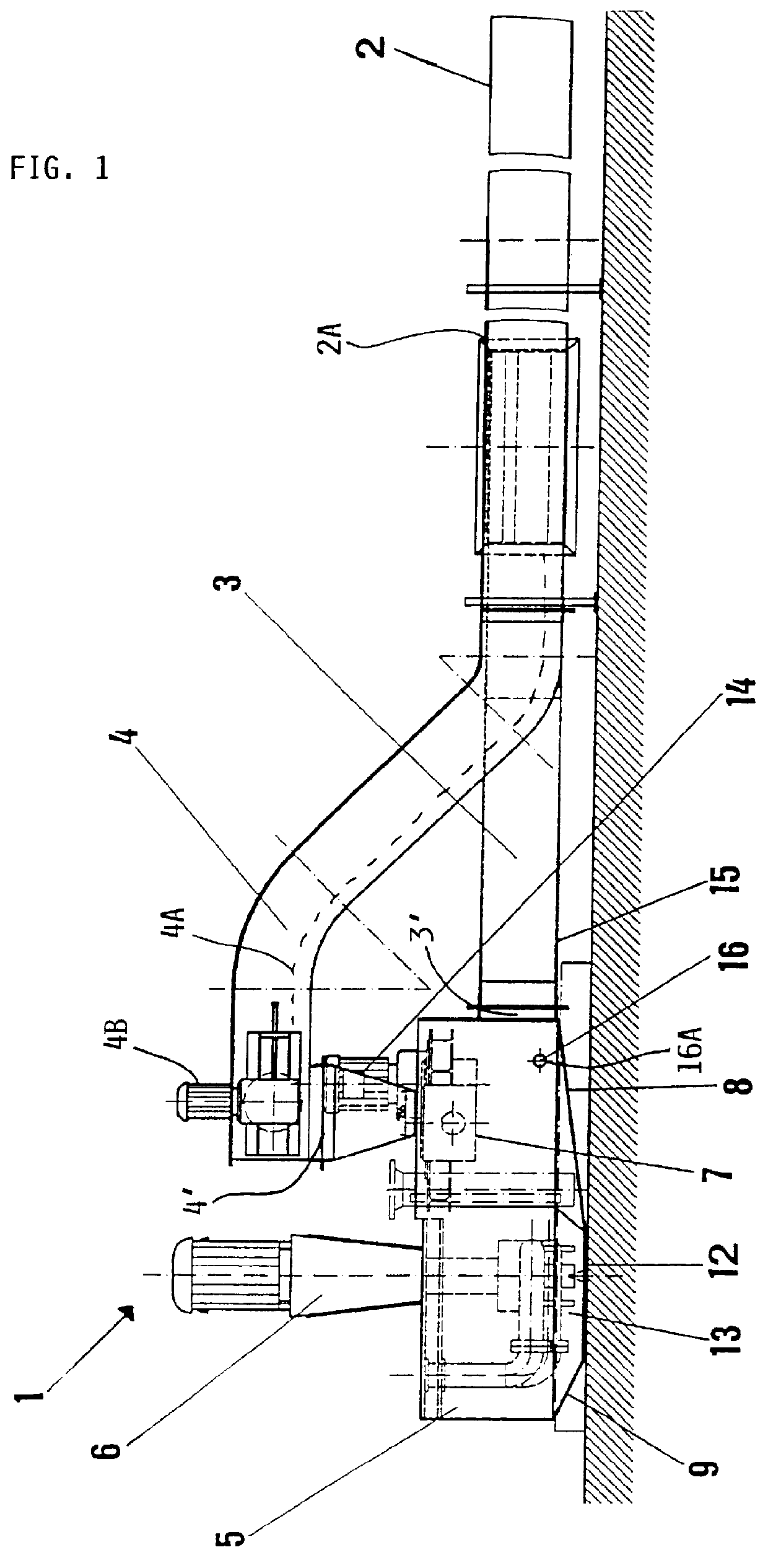 Pumping station for a cooling and lubricating fluid containing particulate matter