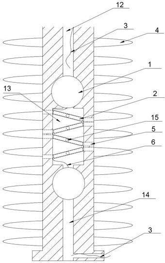 Double-backflushing compression combined arc extinguishing lightning protection device