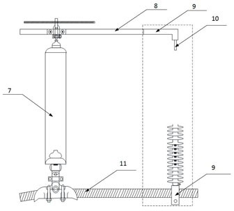 Double-backflushing compression combined arc extinguishing lightning protection device