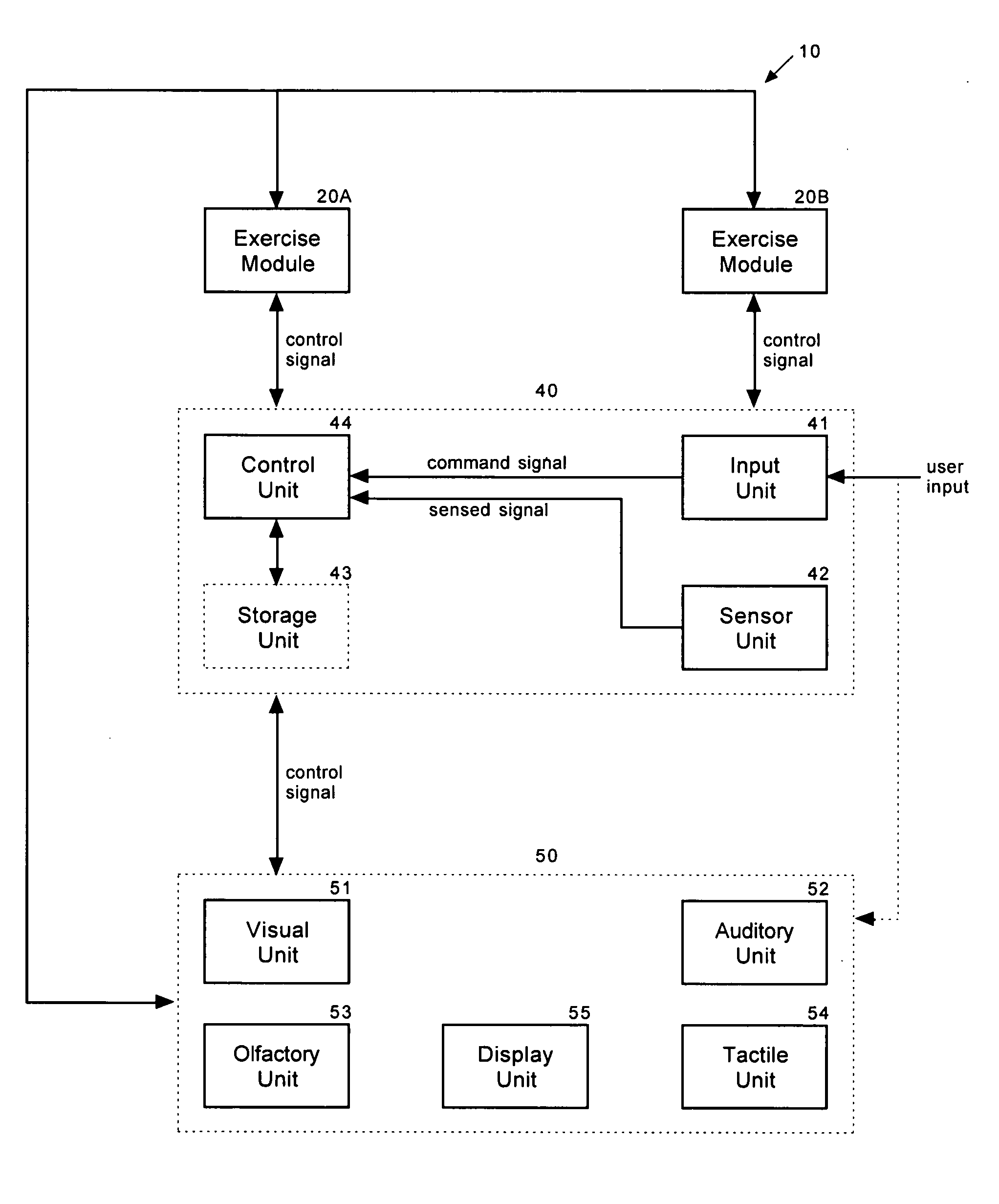 Exercise systems in virtual environment