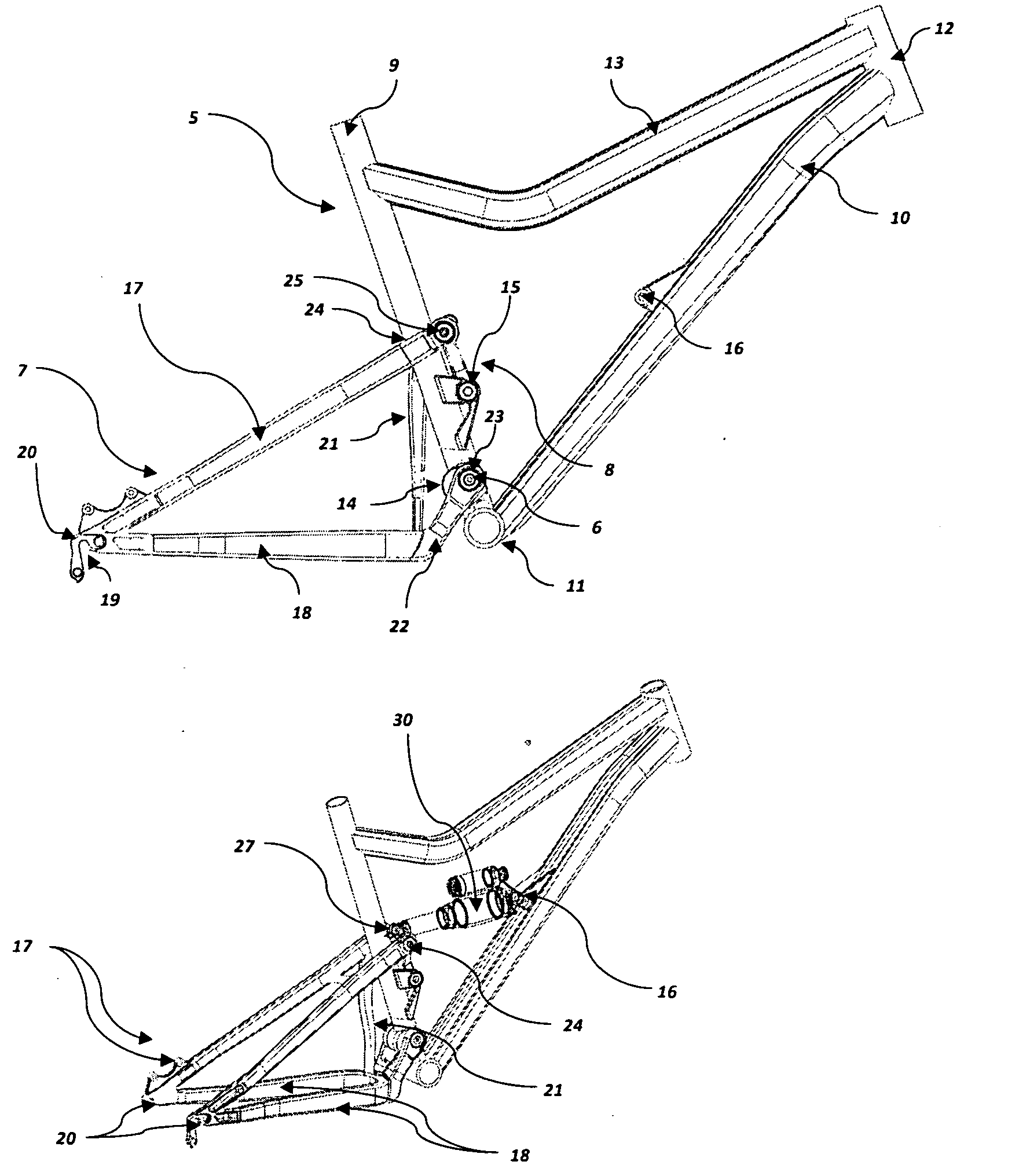 Bicycle Rear Suspension Linkage