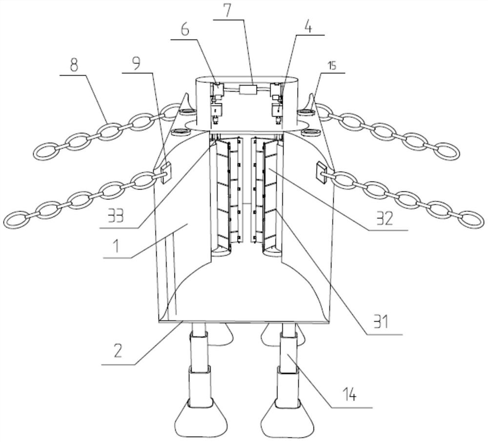 Symmetrical semi-shielded tidal current energy generation device