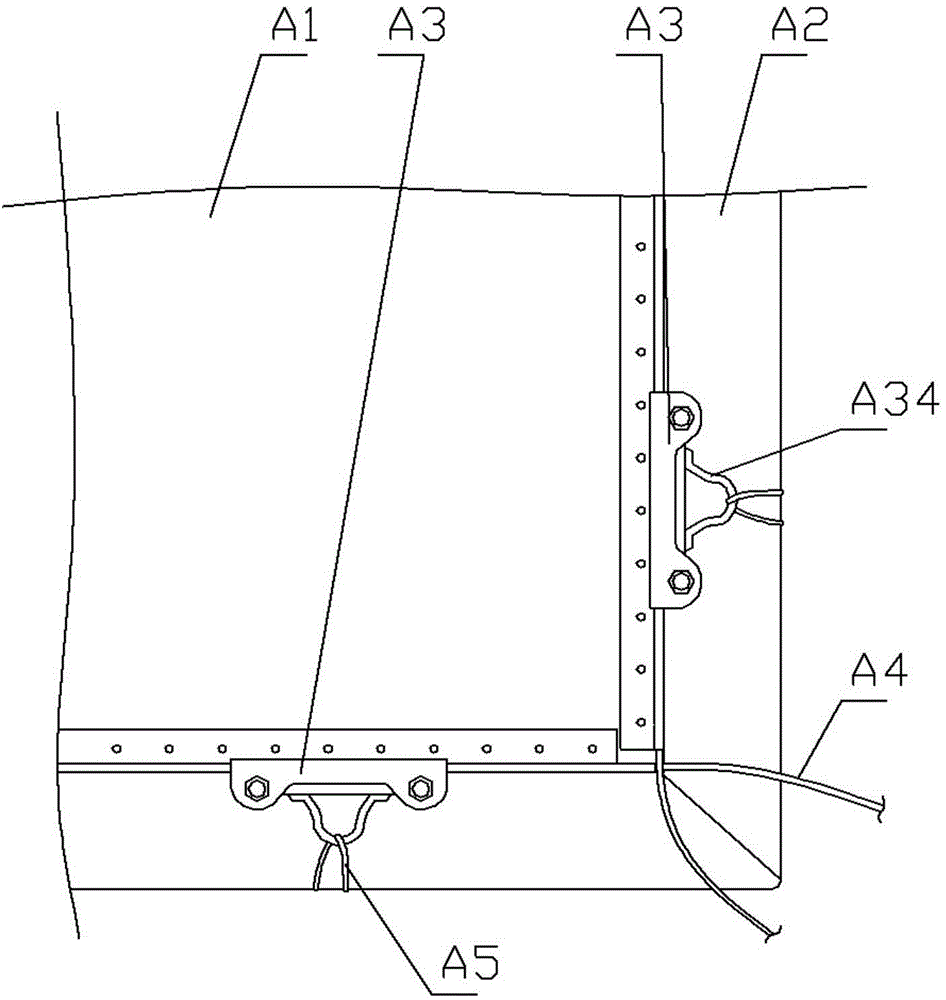 Curtain structure using tensioner