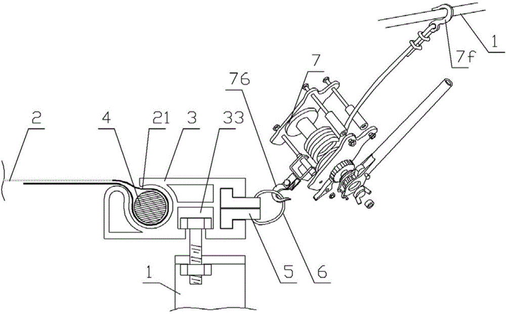 Curtain structure using tensioner