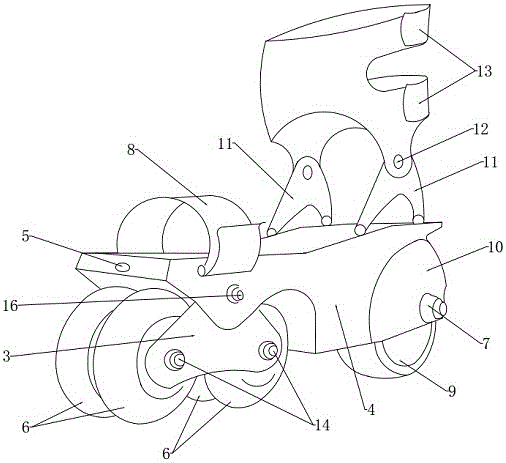 Vibration-isolating electric double-row roller skate