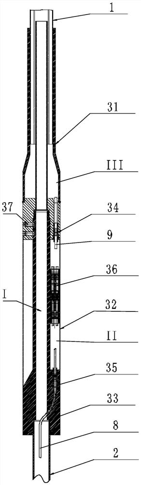 Oil extraction system adopting combined pipe column as oil extraction pipe