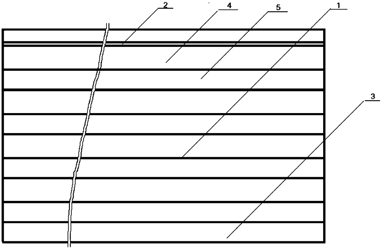 Trapezoidal protrusive stone-plastic slat with ribs